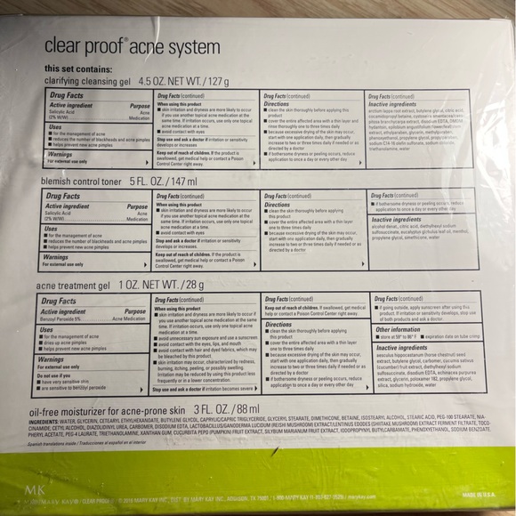 Mary Kay Clear Proof Acne System - White and Black Packaging - Picture 2 of 2